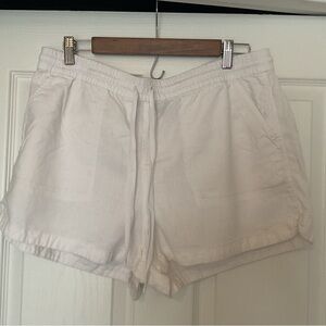 J. Crew Women's White Linen blend Shorts
